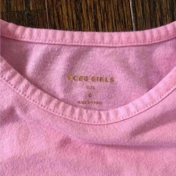 BCBGirls 6 Shimmery Multi-Colored Heart Pink Long-Sleeve Cotton Blouse - Picture 3 of 6